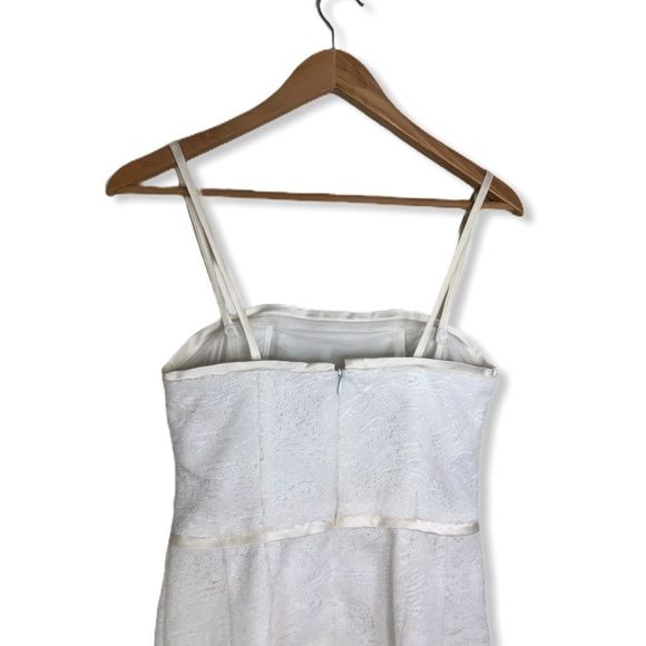 Nanette Lepore White Sequin Strapless Ribbon Trim Dress size 0 - Picture 6 of 15